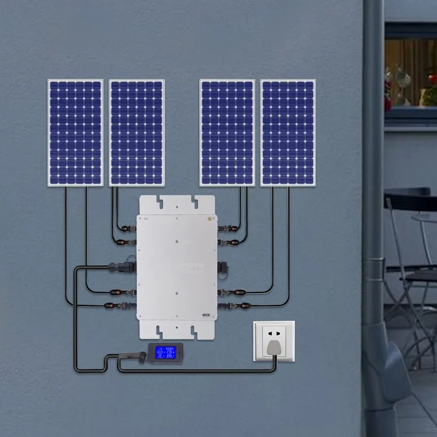 Аккумулятор Solar Micro Inverter WVC-1200W Grid Tie MPPT Pure Sine Wave DC to AC