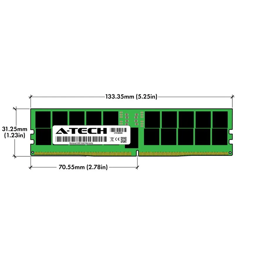 Модуль памяти 64GB 2Rx4 PC5-4800 EC8 RDIMM Supermicro 112C-TN 212H-TN 222FT-HEA- — фото лота 2