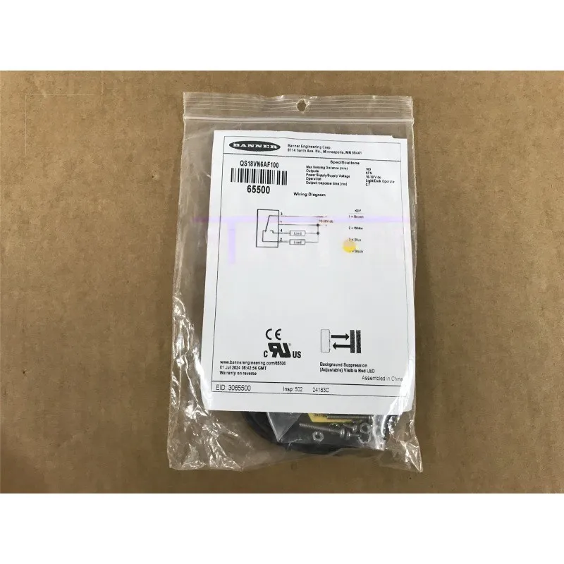 Фотоэлектрический датчик BANNER QS18VN6AF100 PHOTOELECTRIC SENSOR UNMP