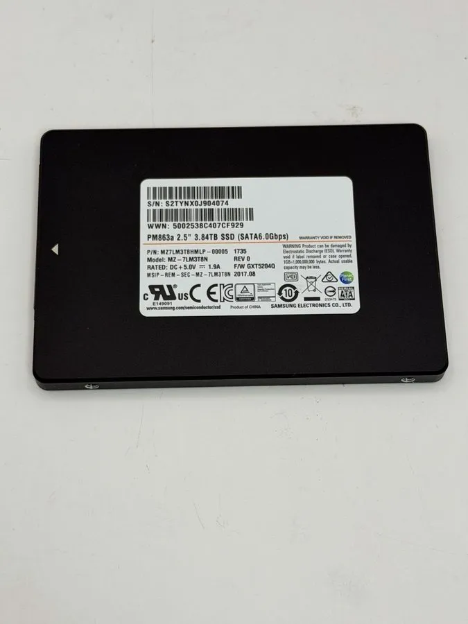 SSD-накопитель Samsung PM863a 3.84TB SATA SSD 6Gbps 2.5in 90% Health- MZ7LM3T8HM