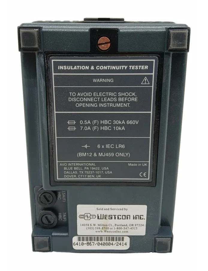 Тестер Megger MJ459 Insulation Resistance Tester — фото лота 1