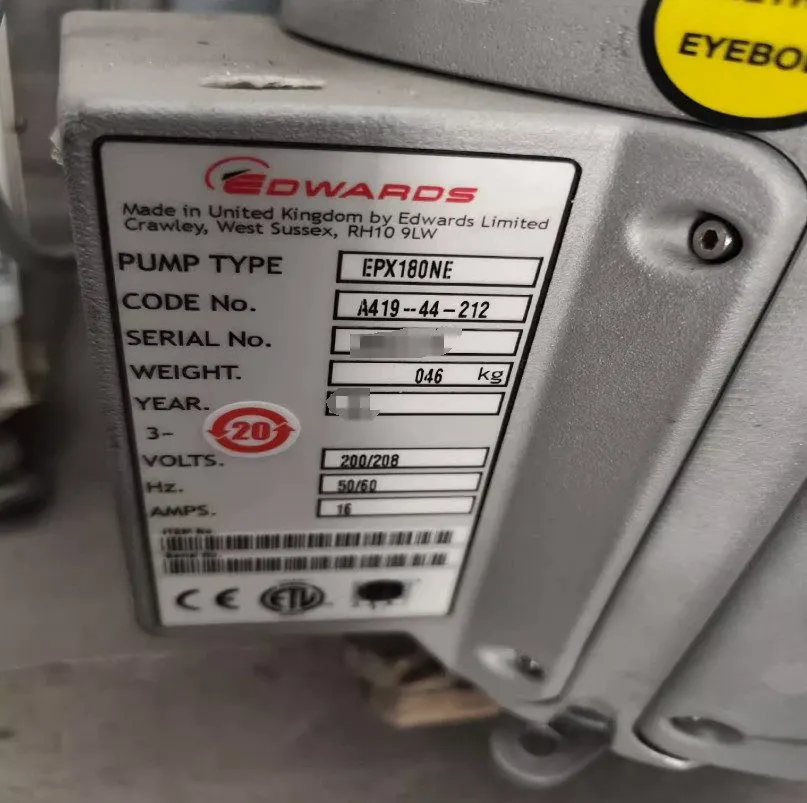 Насос EDWARDS EPX180NE Dry Vacuum Pump 200/208V Semiconductor A41944212 — фото лота 2
