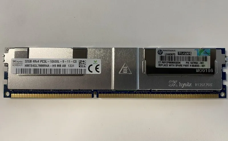 Модуль памяти SK Hynix 32GB 4Rx4 PC3L-10600L HMT84GL7MMR4A-H9 MB AB 331 DDR3 ECC