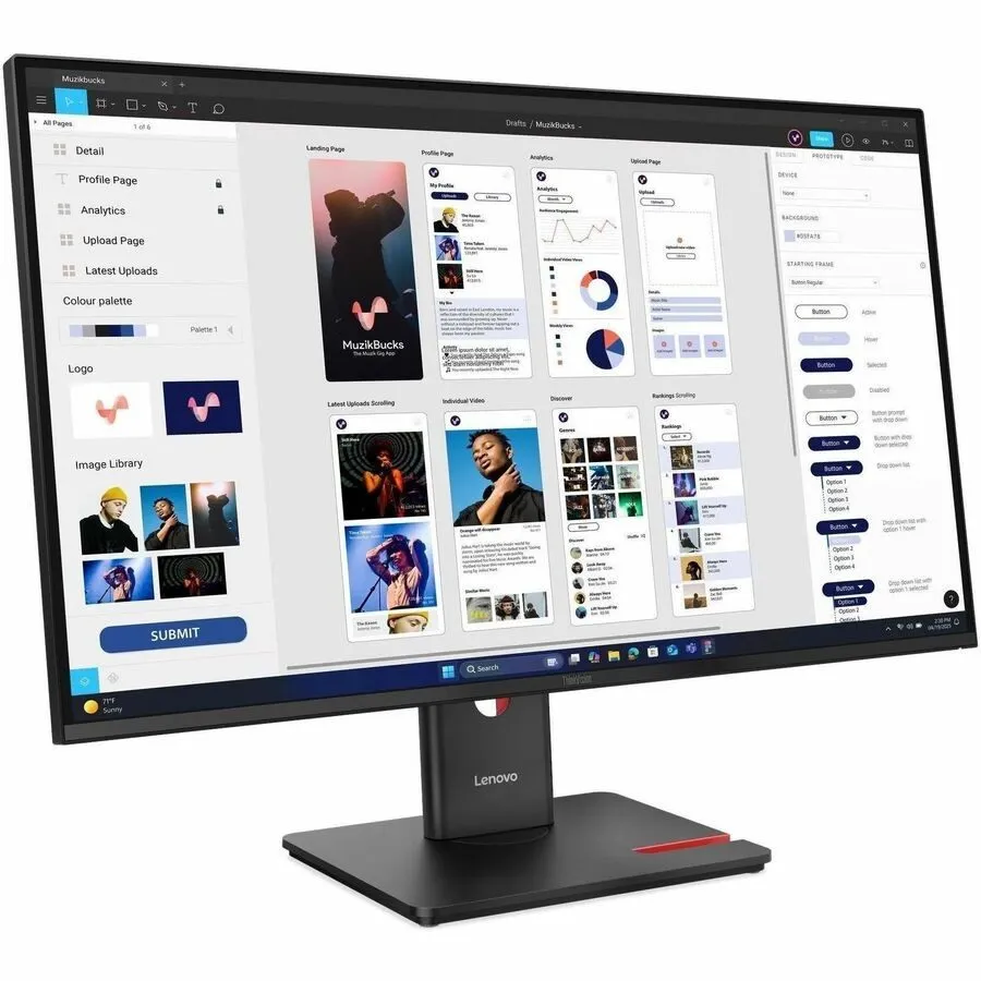 Монитор LENOVO ThinkVision T32UD-40 31.5'/32' 60Hz UHD IPS Monitor 4K 3840x2160 