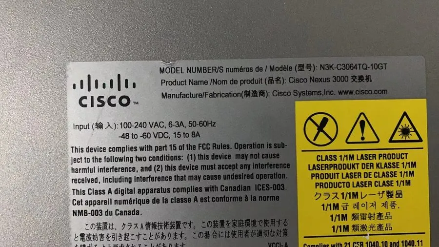 Коммутатор Cisco Nexus 3064-T N3K-C3064TQ-10GT 4x QSFP+ Ports 48-Port Ethernet S