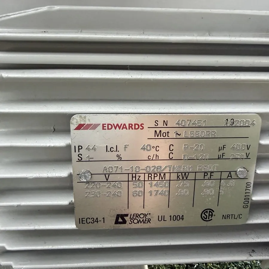 Насос EDWARDS E2M28 ROTARY VACUUM PUMP A37319903 230–240 V single-phase — фото лота 2