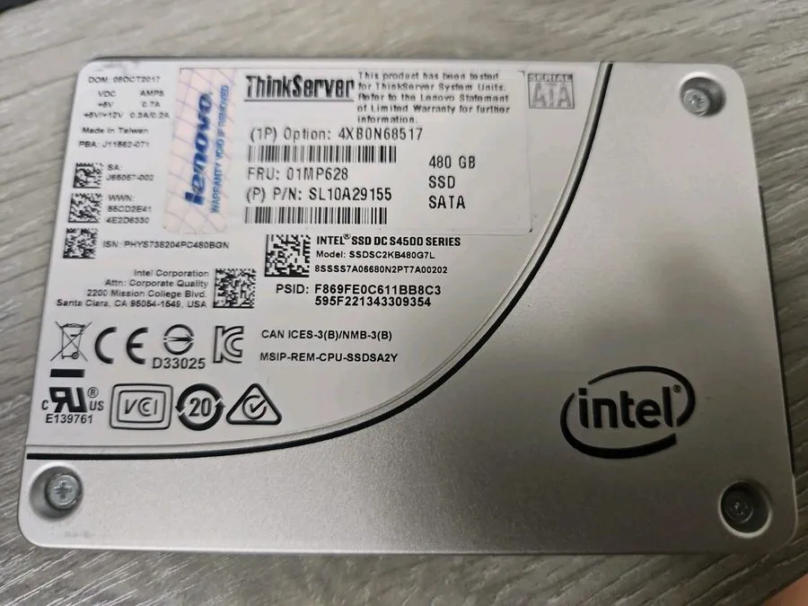 SSD-накопитель Intel DC S4500 480GB SATA 6Gb/s 2.5" Internal SSD SSDSC2KB480G7 1