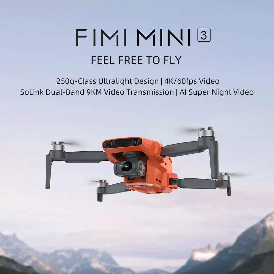 Фотокамера FIMI Mini 3 Camera Drone 9KM Transmission 4K60fps Video 3Axis Gimbal 