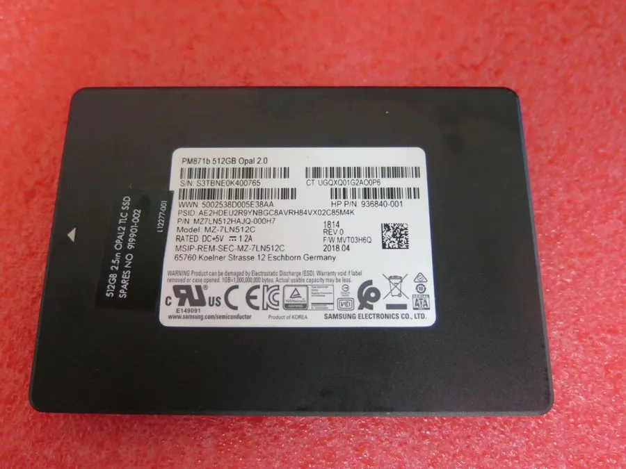 SSD-накопитель 128GB SSD m.2 2280 Solid State Drive SATA Samsung PM871b 90%+