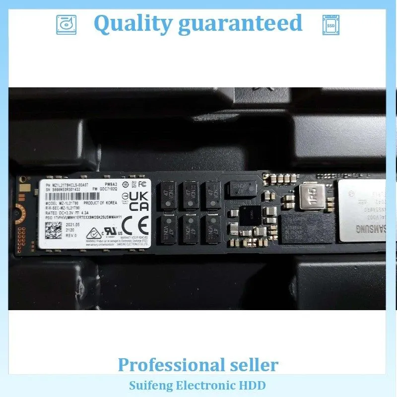 SSD-накопитель Samsung PM9A3 1.92TB M.2 SSD 22110 NVME PCIe 4.0 X4 MZ1L21T9HCLS-