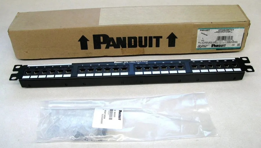 Патч-панель Panduit DP246X88TGY Panduit Network Patch Panel 24 Port(s) — фото лота 1
