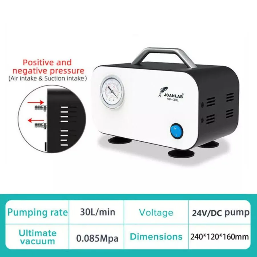 Насос 30L/min Oilless Vacuum Pump Diaphragm Pump Laboratory Filter Pump 50W