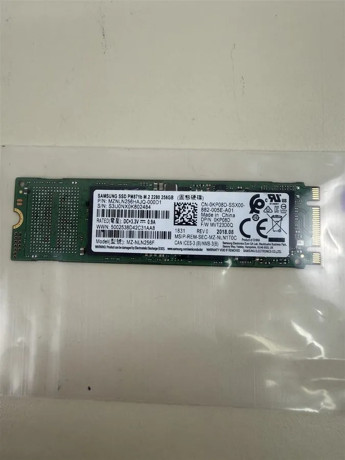 SSD-накопитель Samsung PM871b MZ-NLN256F 256GB M.2 SSD SATA MZNLN256HAJQ-000D1 T