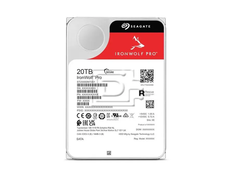 Жёсткий диск Seagate Ironwolf Pro 20TB 7200RPM SATA 6Gb/s 3.5" NAS HDD ST20000NT