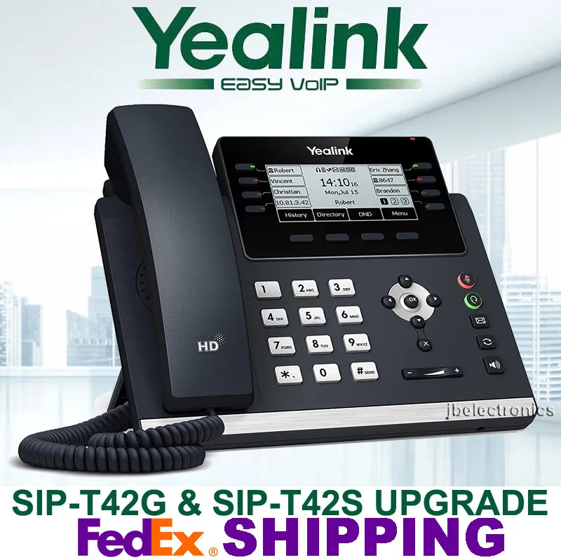IP-телефон Yealink SIP-T43U Gigabit 12-Line IP Phone Dual USB Ports Desktop Phon