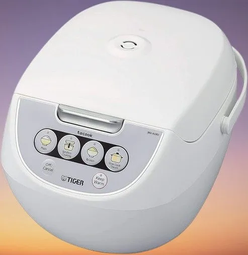Рисоварка Tiger JBV-A18U-W 10-Cup Micom Rice Cooker & Steamer, White — фото лота 1