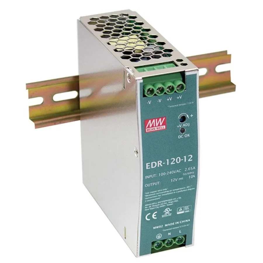 Блок питания EDR12012 120W 12VDC 10Amp Industrial DIN Rail Power Supply 12V