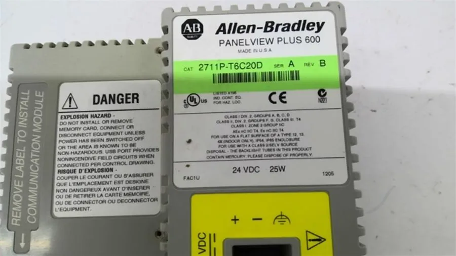 Панель оператора Allen Bradley 2711P-T6C20D Panel View Plus 600 Display