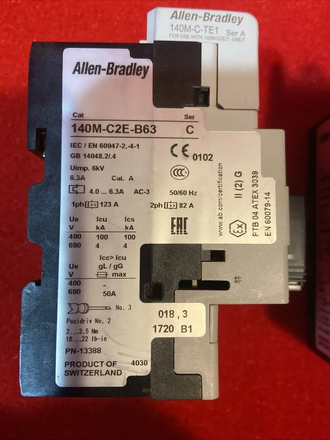 Автоматический выключатель Allen Bradley 4-6.3A 3 Pole Motor Protection Circuit  — фото лота 1