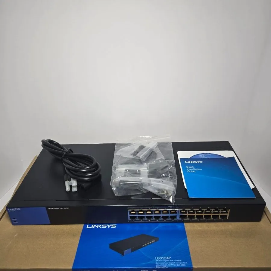 Коммутатор Linksys LGS124P 24-Port Business Gigabit PoE+ Switch Black — фото лота 1