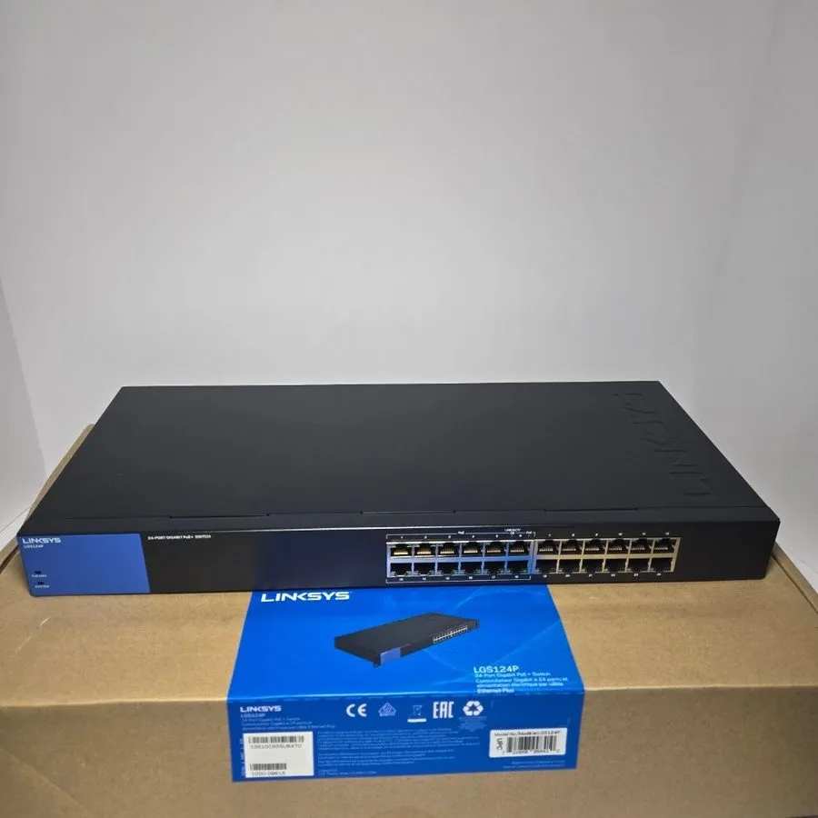 Коммутатор Linksys LGS124P 24-Port Business Gigabit PoE+ Switch Black — фото лота 2