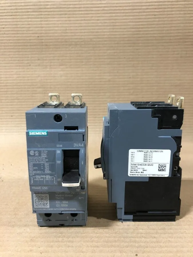 Автоматический выключатель Siemens 3VA4120-4ED24-0AA0 2 Pole 20 Amp 480V Circuit