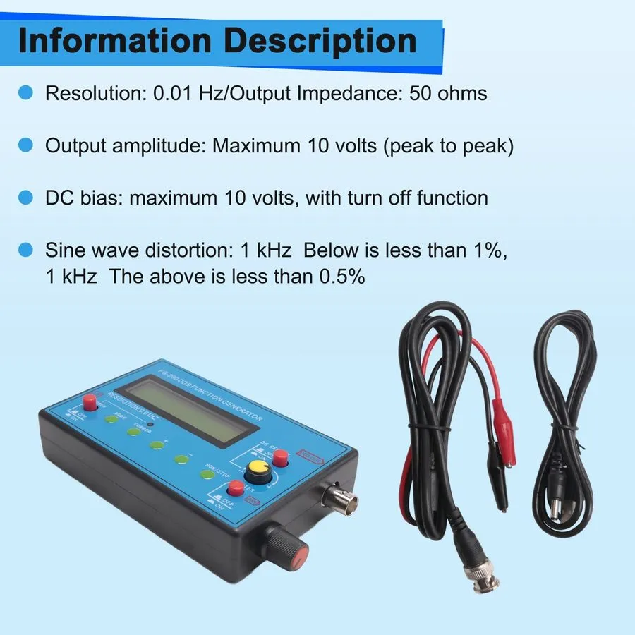Генератор сигналов FG-200 DDS Function Generator Frequency Counter 0.01Hz -500KH