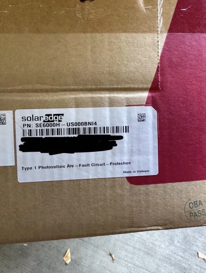 Инвертор SolarEdge HD-Wave SE6000H-US000BNI4 Grid-Tie Inverter Arc-Fault MPPT 24 — фото лота 2