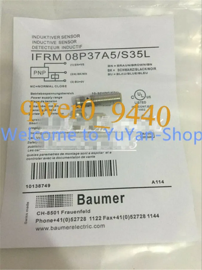 Индуктивный датчик BAUMER IFRM 08P37A5/S35L INDUCTIVE SENSOR
