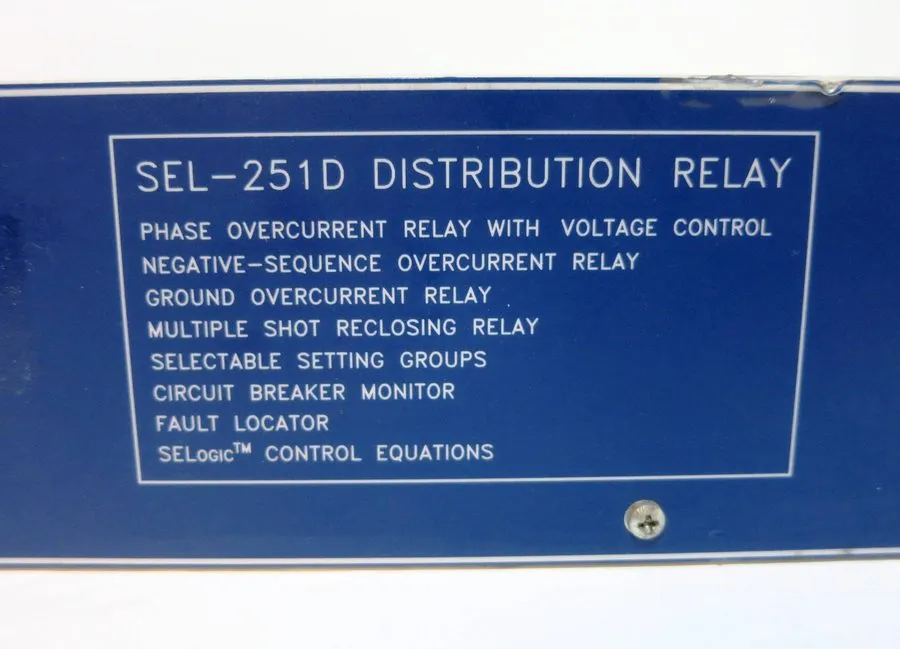 Реле Schweitzer Engineering Distribution Relay 251D00-4356UHGB SEL251-D