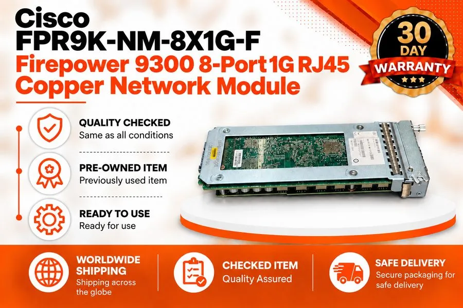 Межсетевой экран Cisco FPR9K-NM-8X1G-F Firepower 9300 8-Port 1G RJ45 Copper Netw