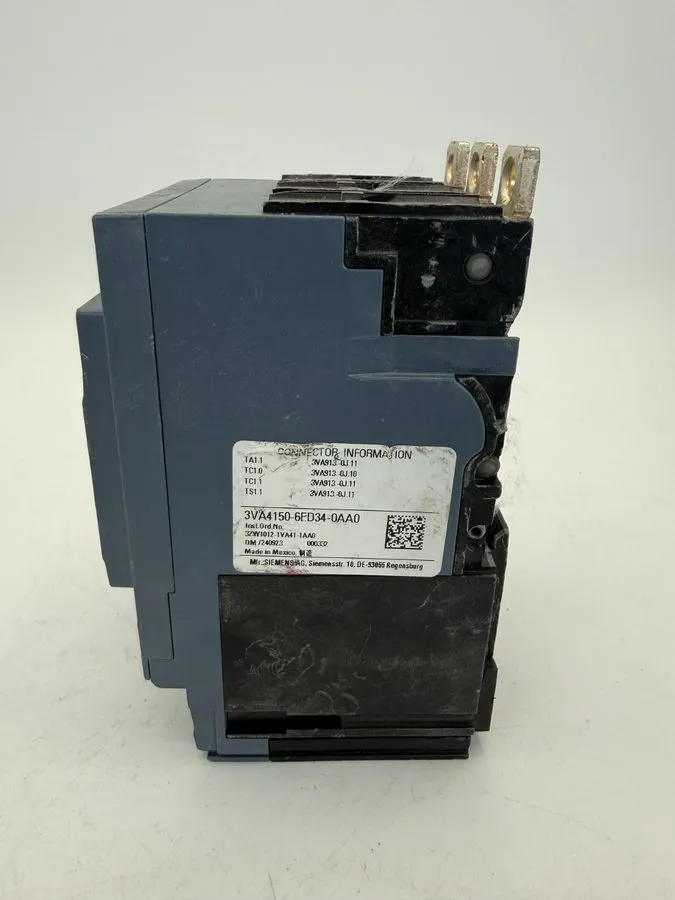 Автоматический выключатель Siemens 3VA4150-6ED34-0AA0 Circuit Breaker 3P/50A /48 — фото лота 1