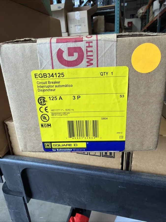 Автоматический выключатель Square D EGB34125 3 Pole 125 Amp 480V Circuit Breaker