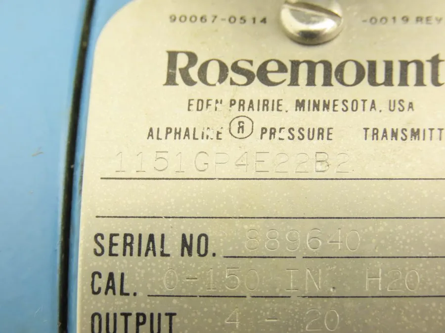 Датчик давления Rosemount Alphaline Pressure Transmitter 1151GP4E22B2 #801D130PR