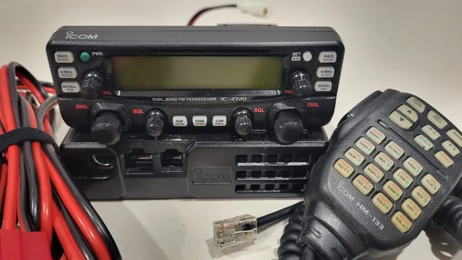 Радиостанция ICOM IC-2720 20W 144/430MHz Dual Band FM Transceiver HM-103 MB-84 J — фото лота 1