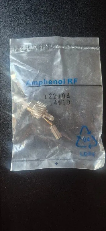 Разъём AMPHENOL TNC Male Straight Crimp Plug для RG-58, LMR-195, 50 Ohm