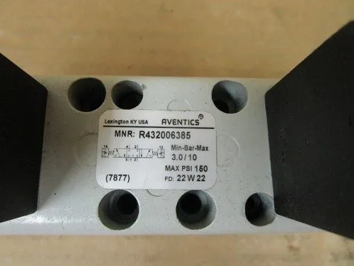Электромагнитный клапан AVENTICS SOLENOID VALVE R432006385 150 PSI 3.0/10 BAR 24