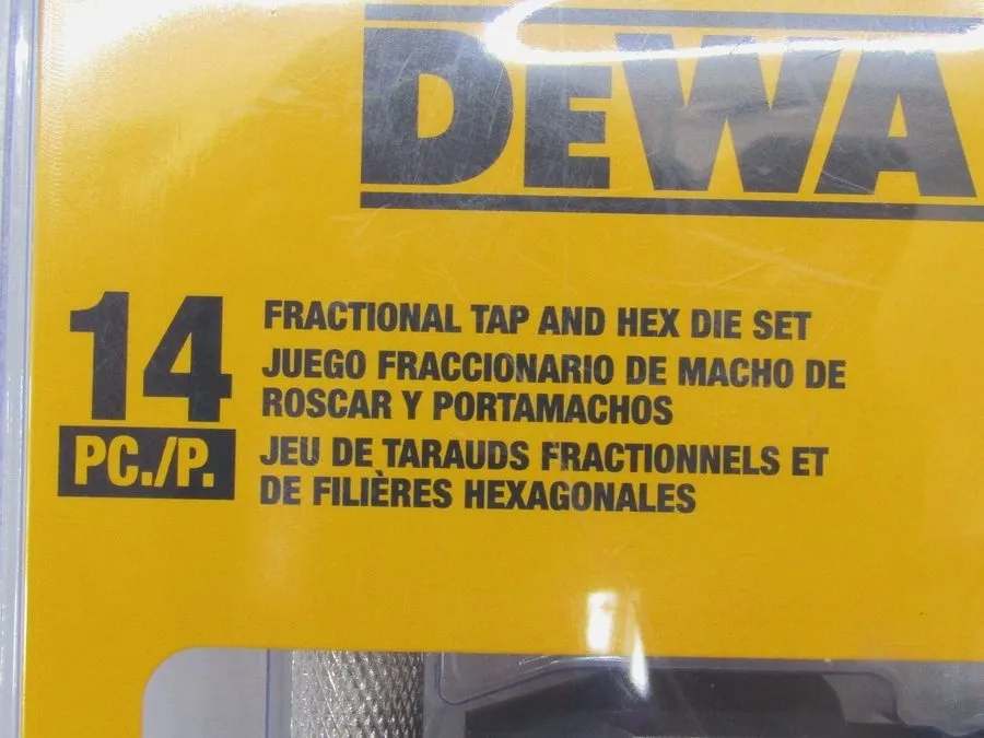 Режущий инструмент Dewalt DWA1452 Fractional Tap and Large Hexagon Die Set (14-P