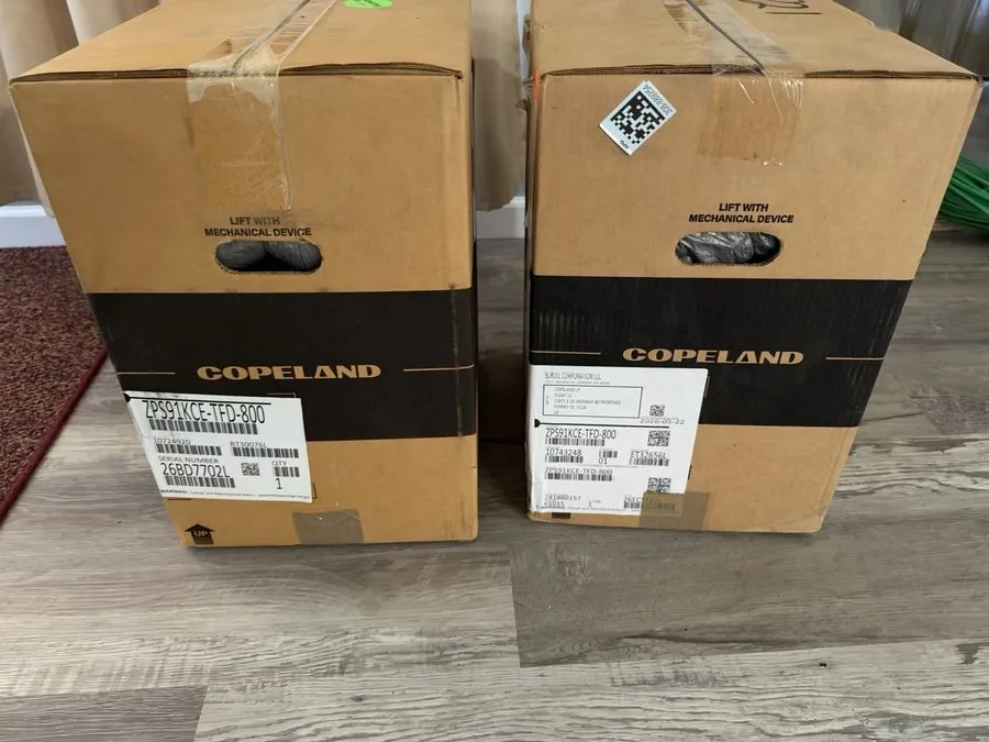 Компрессор Copeland Scroll Compressor ZPS91KCE-TFD-800 R-410A 91000 BTUh 460V 3P — фото лота 1