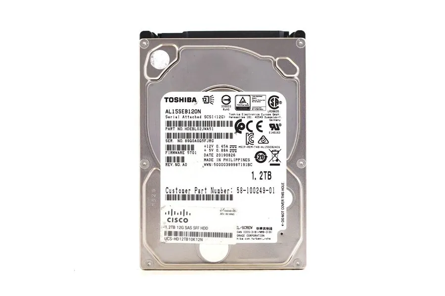 Жёсткий диск Cisco 58-100249-01 1.2TB 10K RPM SAS 12Gbps 2.5" HDD Toshiba AL15SE