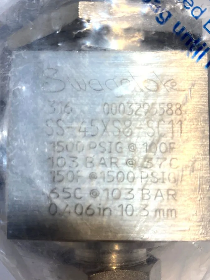 Клапан Swagelok SS-45S8-SC11 SS 1-Piece 40 Series Ball Valve FNSP