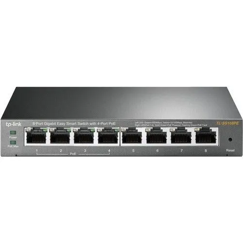 Коммутатор TP-Link 8-Port Gigabit Easy Smart Switch with 4-Port PoE TLSG108PE