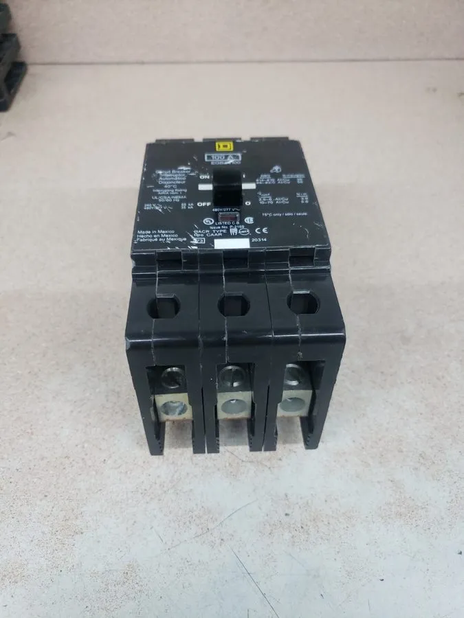 Автоматический выключатель EGB34100 Square D 100 Amp 480V 3 Pole Bolt On Circuit