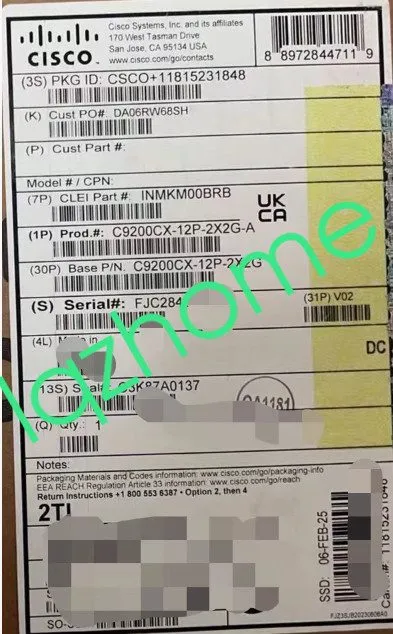 Коммутатор 1PC 9200 Series 12 Port POE Gigabit Enterprise Network Switch C9200CX