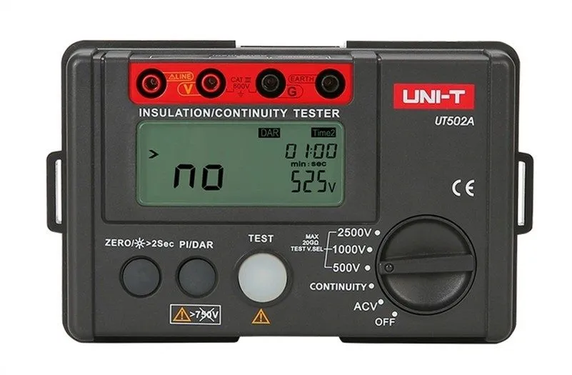Тестер Megohmmeter Megger Digital Insulation Resistance Tester UNI-T UT502A 1000