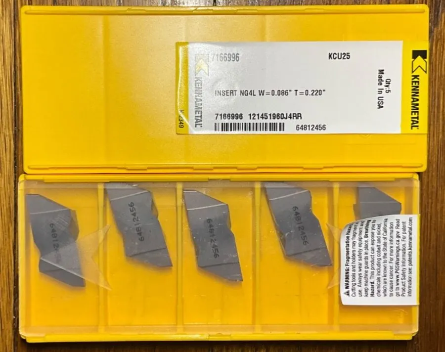 Режущий инструмент KENNAMETAL NR3 078LK KCU25 GROOVING INSERT — фото лота 1
