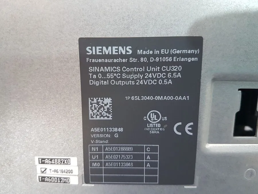 Сервопривод Siemens SINAMICS CU320 Servo Drive 6SL3040-0MA00-0AA1 24VDC 6.5A Dig