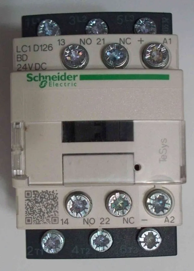 Контактор Schneider LC1D126BD TeSys Deca three-pole contactor 12A 24VDC ring ter