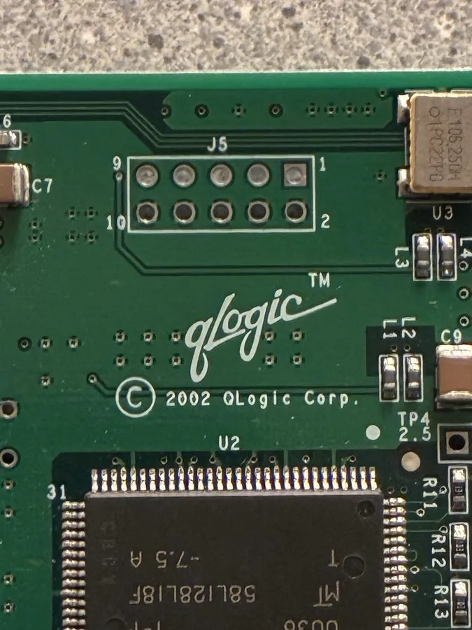 СХД QLogic Dual-Port Fibre Channel HBA PCI-X 133 ISP2312 SAN Server Card — фото лота 2
