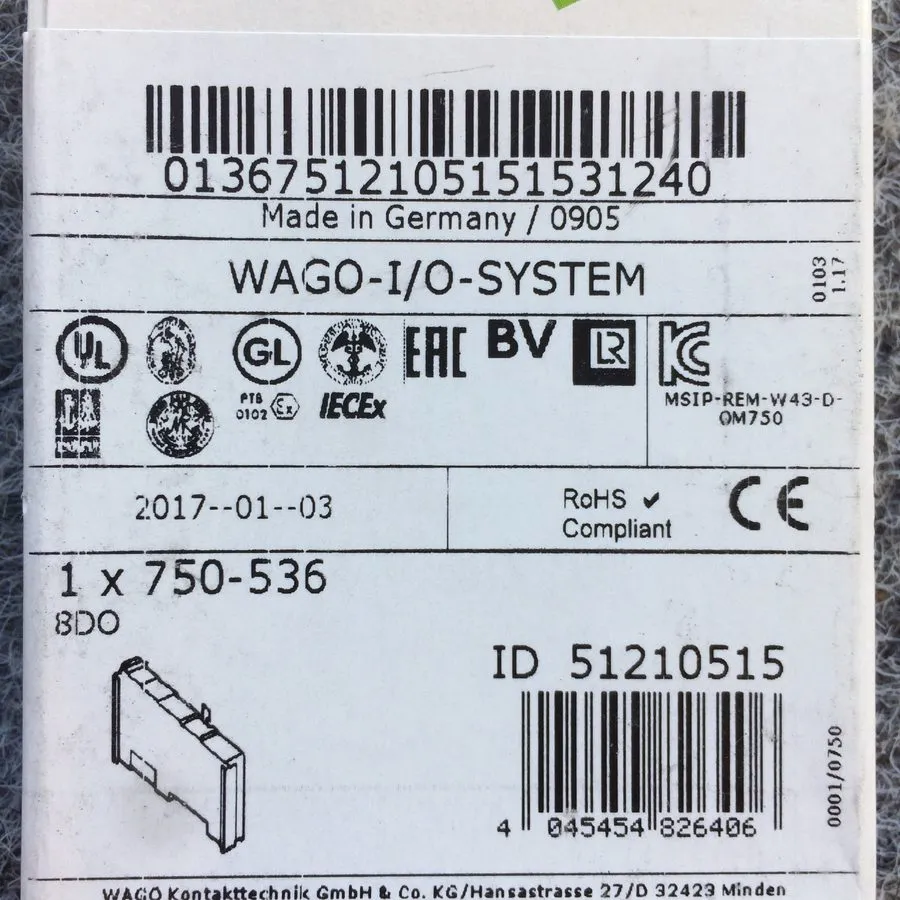Модуль ввода-вывода WAGO Sealed 24 VDC Output Module 750-536